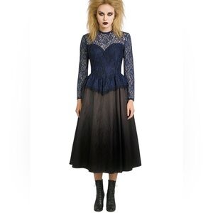 Gunne Sax Jessica McClintock S Dress Victorian Lace Dark Fairy Gothic Whimsgoth